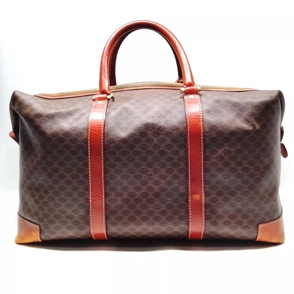 Celine Vintage KeepAll 45 Sport Duffel Weekender Triomphe Macadam Canvas - Picture 1 of 9